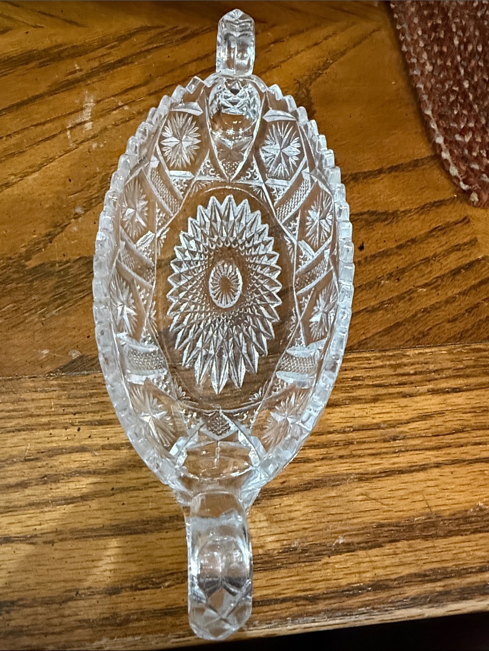 Vintage Imperial Glass Mogul Pattern No. 612 Clear EAPG Two Handled Relish Dish